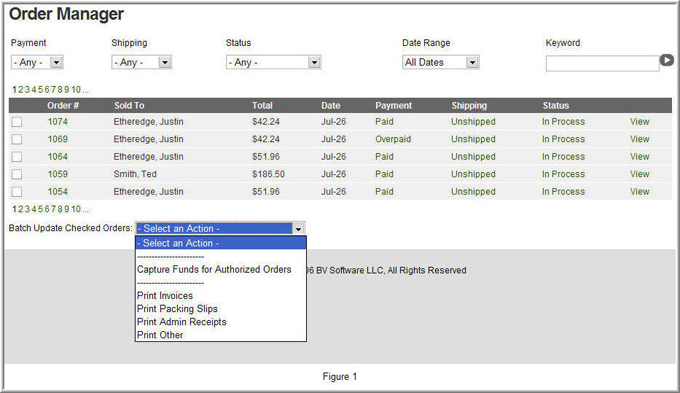 How can I view all the previous orders?, MGR